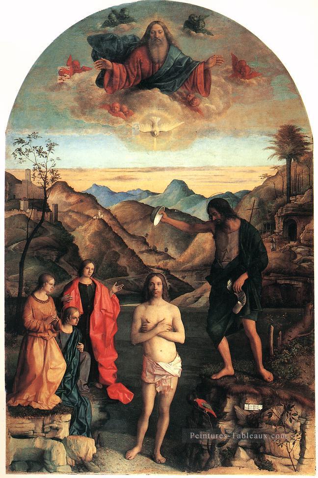 Baptême du Christ Renaissance Giovanni Bellini Peintures à l'huile